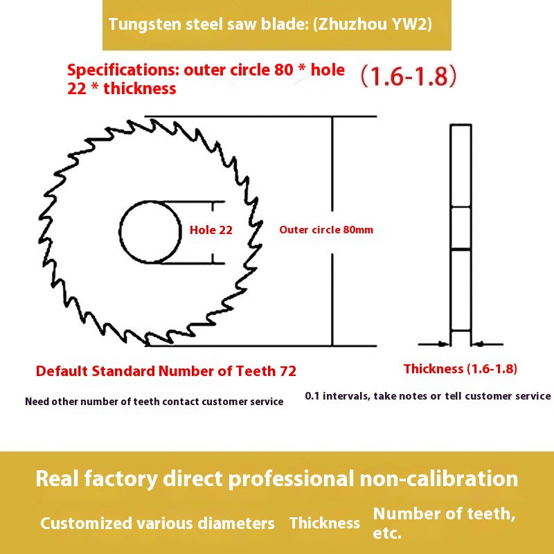 1142-Tungsten steel saw blade milling cutter ebony circular saw blade integral tungsten carbide saw blade outer diameter 20/30/40/60/80/100 Shandong Denso Pricision Tools Co.,Ltd.